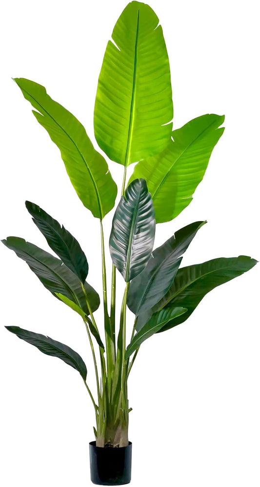 6FT Faux Banana Plant – Realistic Bird of Paradise Style Palm for Home, Office & Gift